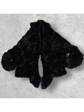 Black Yves Salomon Rabbit Fur Vest - Check Size in photos